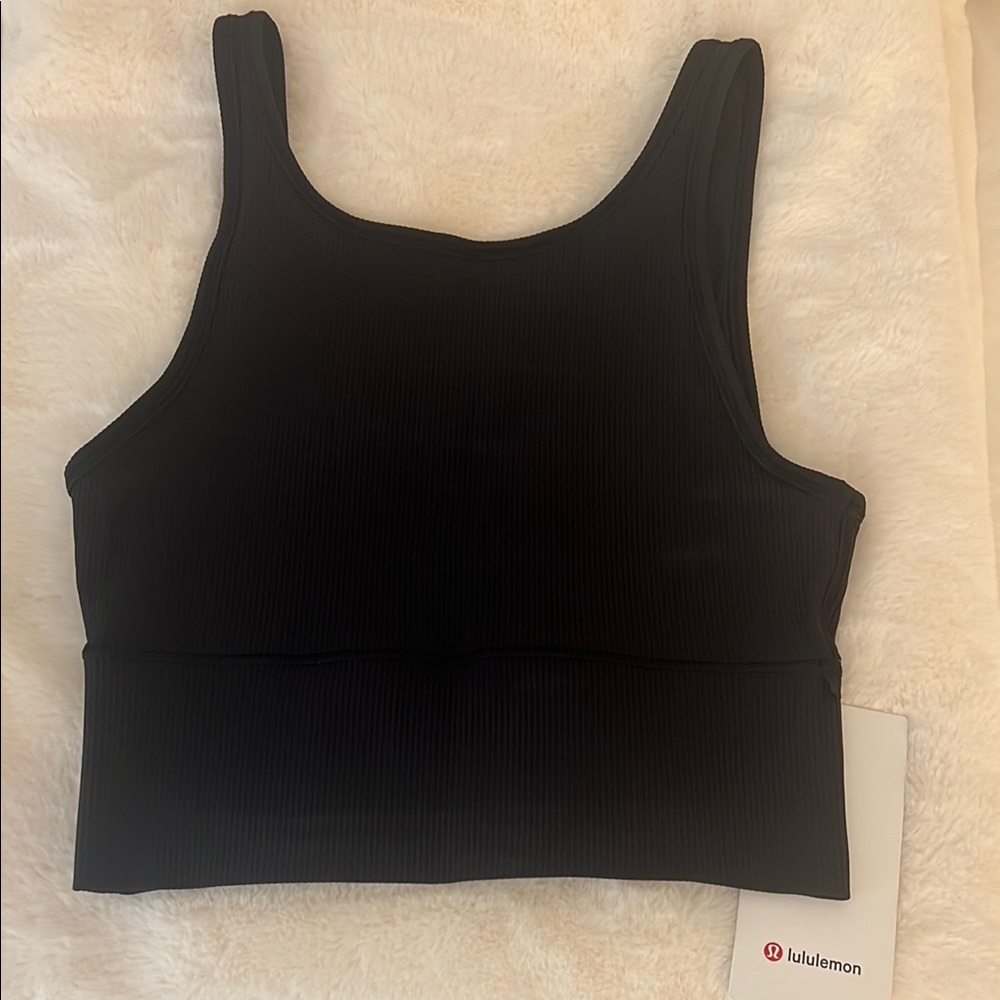 lululemon athletica Black Ribbed Tank Top